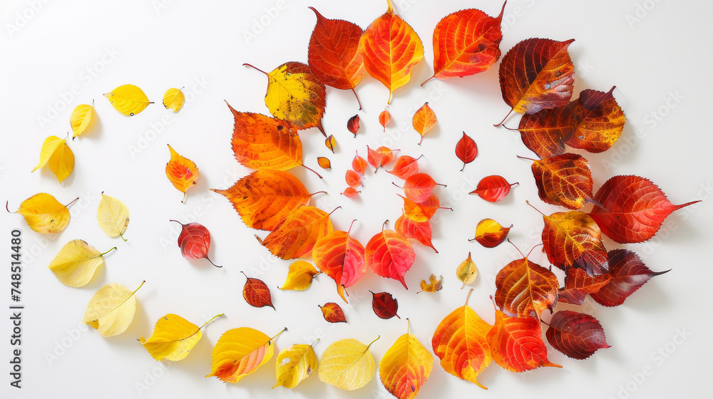 Vivid Leaf Colors in Gentle Spiral Vivid Leaf Colors in Gentle Spiral