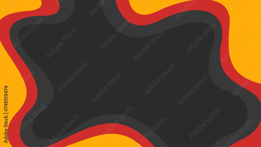 Black, red and orange wavy background. Simple abstract wallpaper in flat style. Suitable for web design, templates, banners, cards, covers and others Black, red and orange wavy background. Simple abstract wallpaper in flat style. Suitable for web design, templates, banners, cards, covers and others