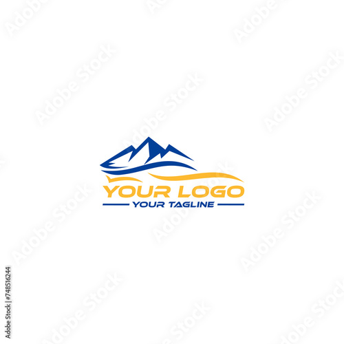 Mountain themed car detailing workshop logo