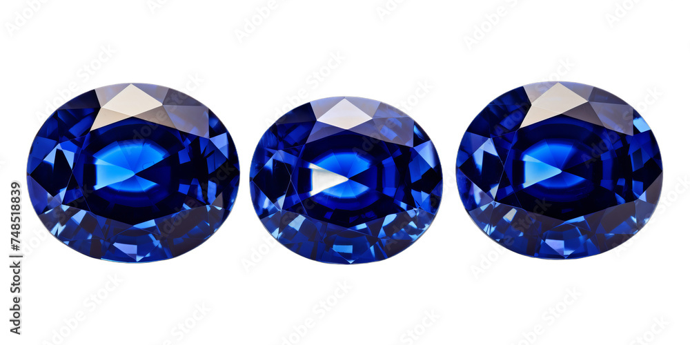 Collection of deep blue sapphires isolated on a transparent background | png file Collection of deep blue sapphires isolated on a transparent background | png file