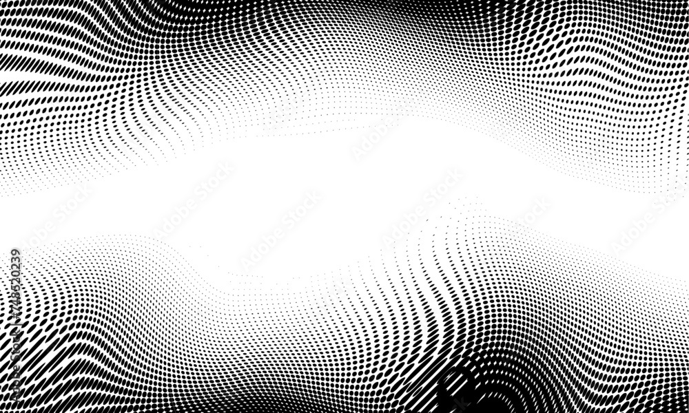 Monochrome gradient halftone dots background. Vector illustration. Abstract grunge dots on white background Monochrome gradient halftone dots background. Vector illustration. Abstract grunge dots on white background