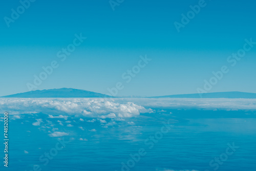 Mauna Kea and Mauna Loa, View from Haleakala Maui, Hawaii