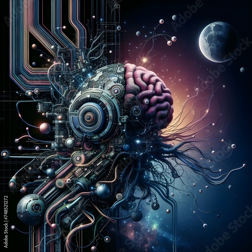 Techno organic fusion, digital art