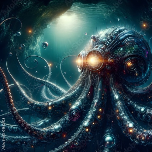 Biomechanical organisms octopus