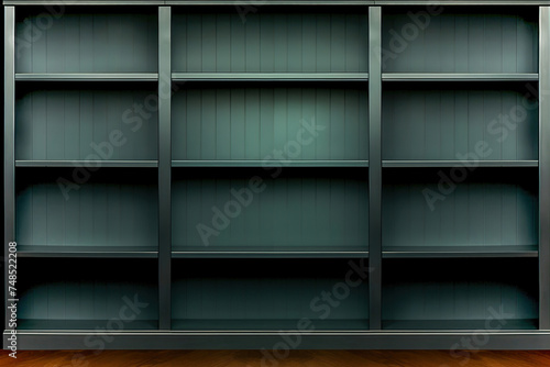 Dark minimalist empty shelves for background.