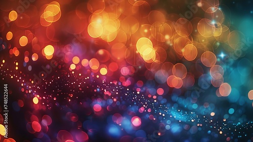 Create a visual symphony of festive bokeh, where colors blend to form a tapestry of light