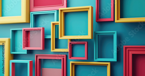 Modern Frame Collage in Vivid Colors 