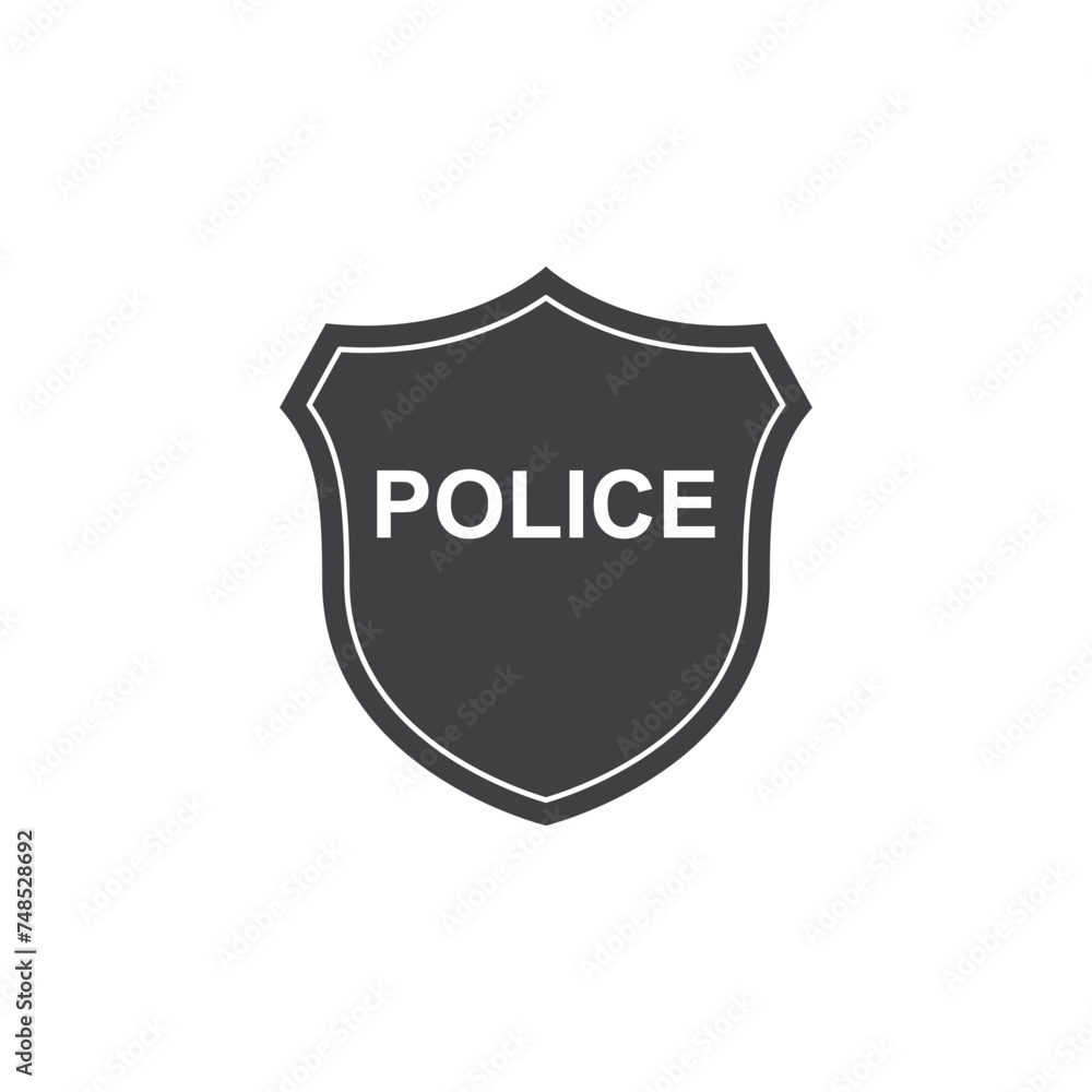 Police icon flat design