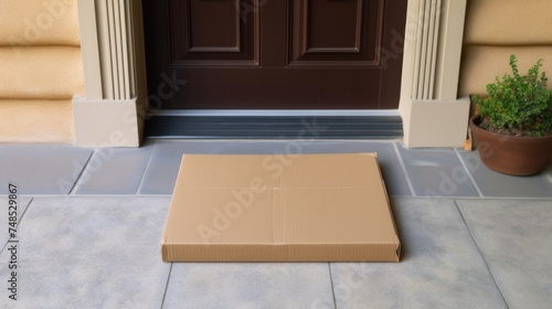 Deliver packages or boxes on doormats near the entrance. Deliver outside the door.