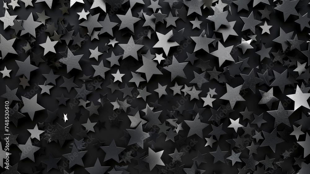 Cosmic Cuteness: Dark Pastel Black 3D Wallpaper Adorned with Little White Stars Cosmic Cuteness: Dark Pastel Black 3D Wallpaper Adorned with Little White Stars