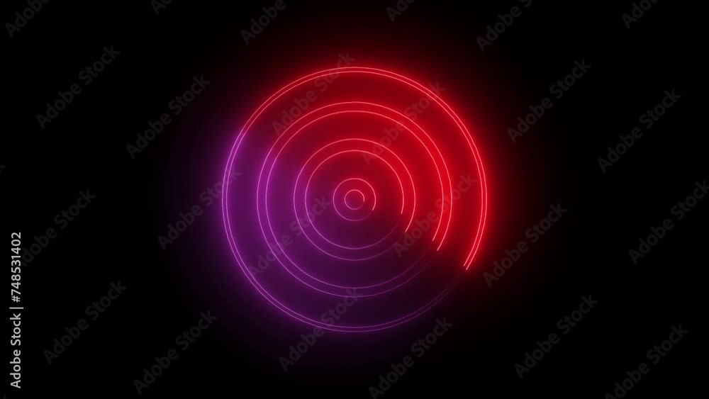 Neon light glowing frame animated Neon light glowing frame animated