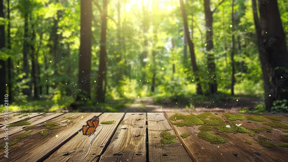 wooden board empty table blurred background perspective. seamless looping overlay 4k virtual video animation background wooden board empty table blurred background perspective. seamless looping overlay 4k virtual video animation background