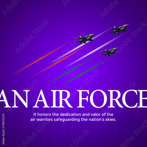 Indian Air Force Day card w...