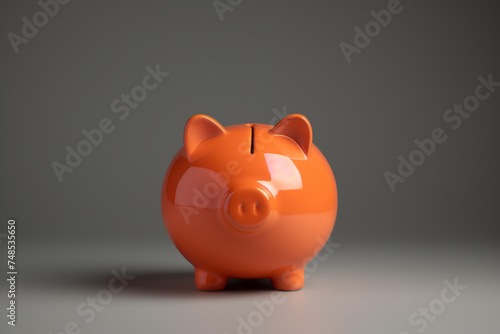 piggy bank and coin