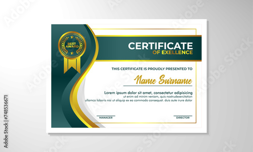 elegant gradient certificate design template