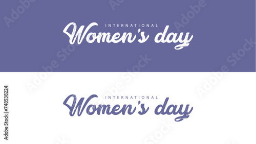 International women's day calligraphy text for banners and greeting cards