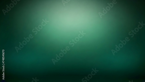 Blurred gradient Dark green abstract background illustration.