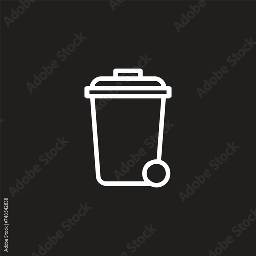 Garbage bins set. Colorful trash cans with recycling icon. Waste sorting containers. Vector illustration.
