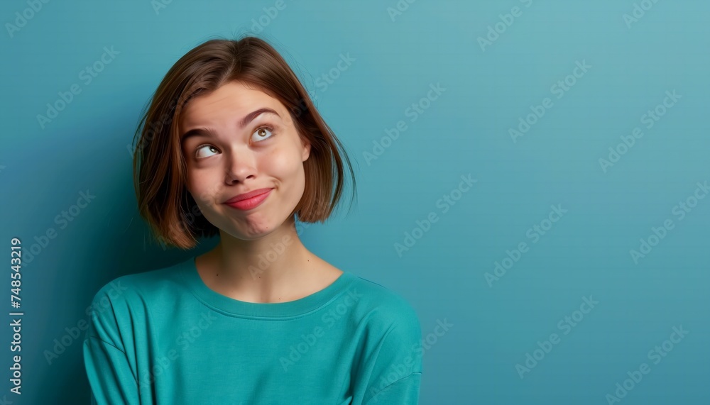 Confident woman considering new ideas, open-mindedness concept. Positive thinking and problem-solving, business strategy image. Confident woman considering new ideas, open-mindedness concept. Positive thinking and problem-solving, business strategy image.