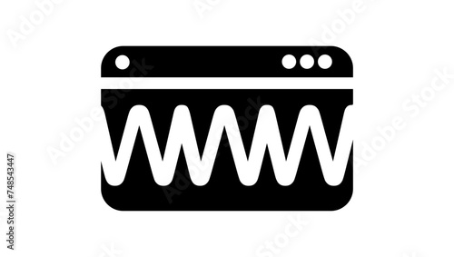 internet browser symbol, black isolated silhouette