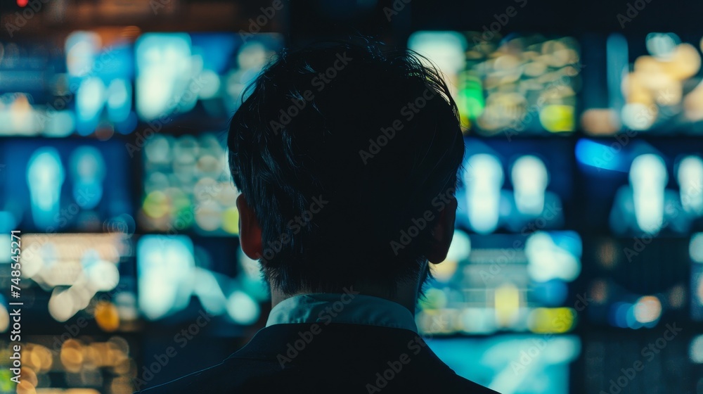 A scene of a cyber security analyst A scene of a cyber security analyst