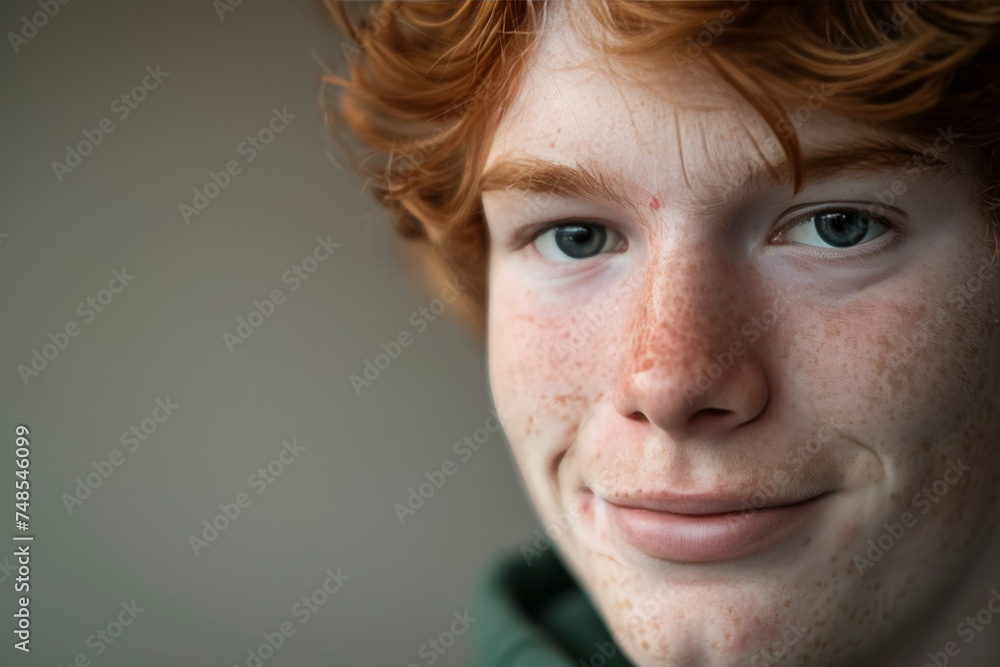 Youthful Ginger Smiling Youthful Ginger Smiling