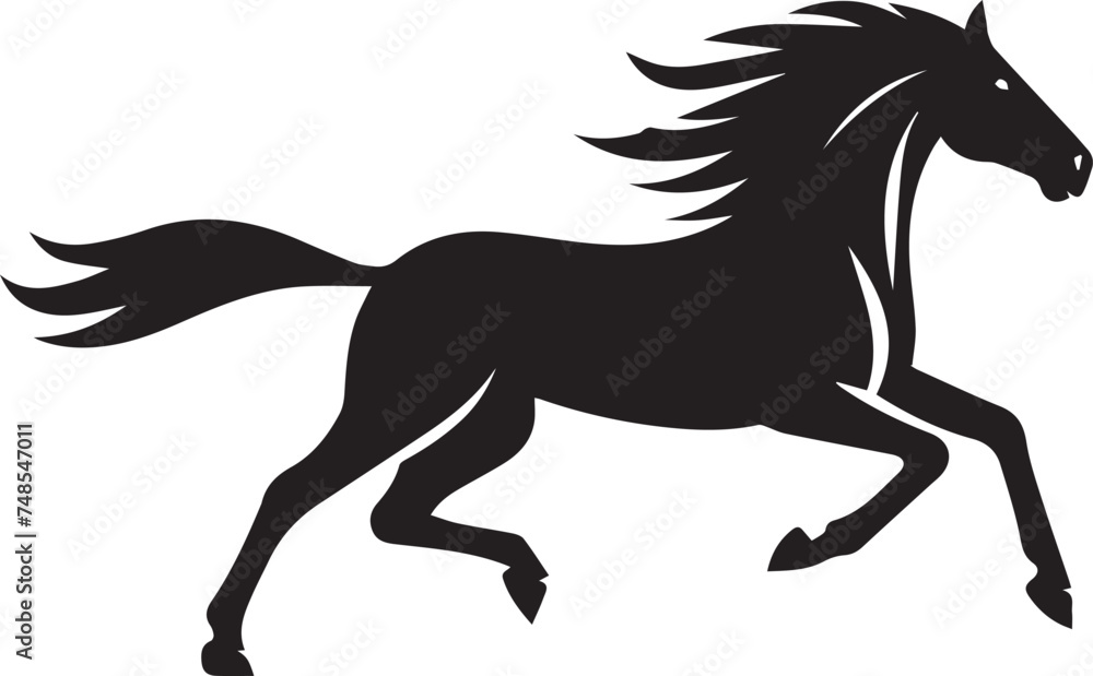 Horse Running Vector Design