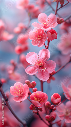Stunning sakura  in spring  vibrant sakura flowers  nature s beauty captured in bloom