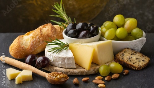 cheese and grapes, breakfast 