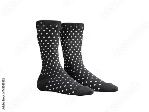 Socks on isolated on transparent png background. Generative ai 