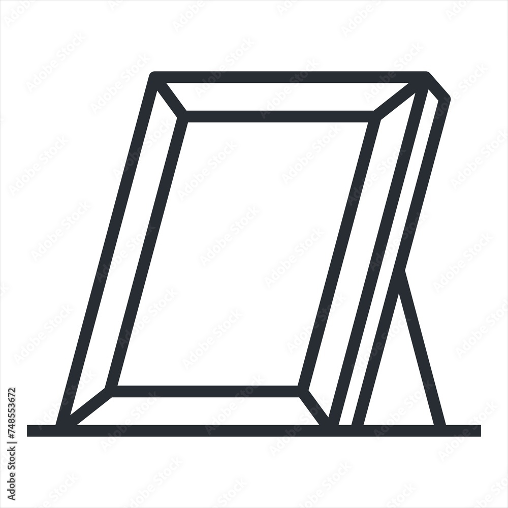Picture frame outline icon. linear style sign for mobile concept and web design. Photo frame simple line vector icon. Symbol, logo illustration. Pixel perfect vector graphics