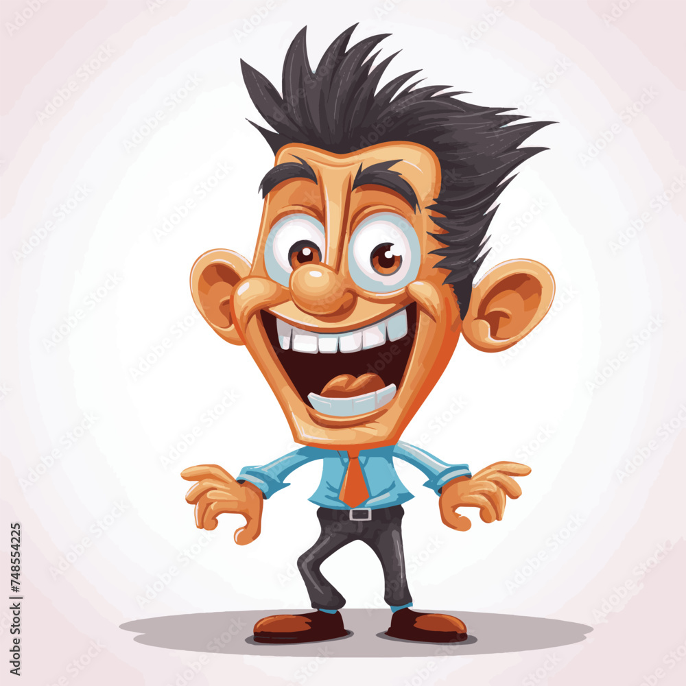 Playful and exaggerated cartoon character illustration Playful and exaggerated cartoon character illustration