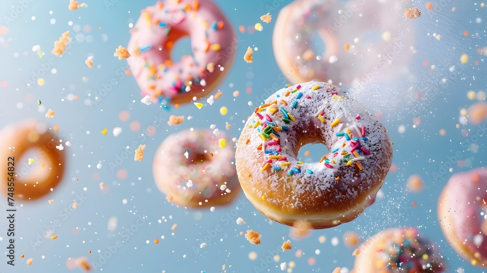 Donuts Flying Through the Air Donuts Flying Through the Air