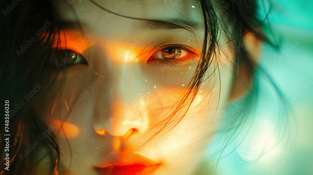 Hidden Pain: Amongst the blur of everyday interactions, she carries hidden pain, unseen but deeply felt. Hidden Pain: Amongst the blur of everyday interactions, she carries hidden pain, unseen but deeply felt.
