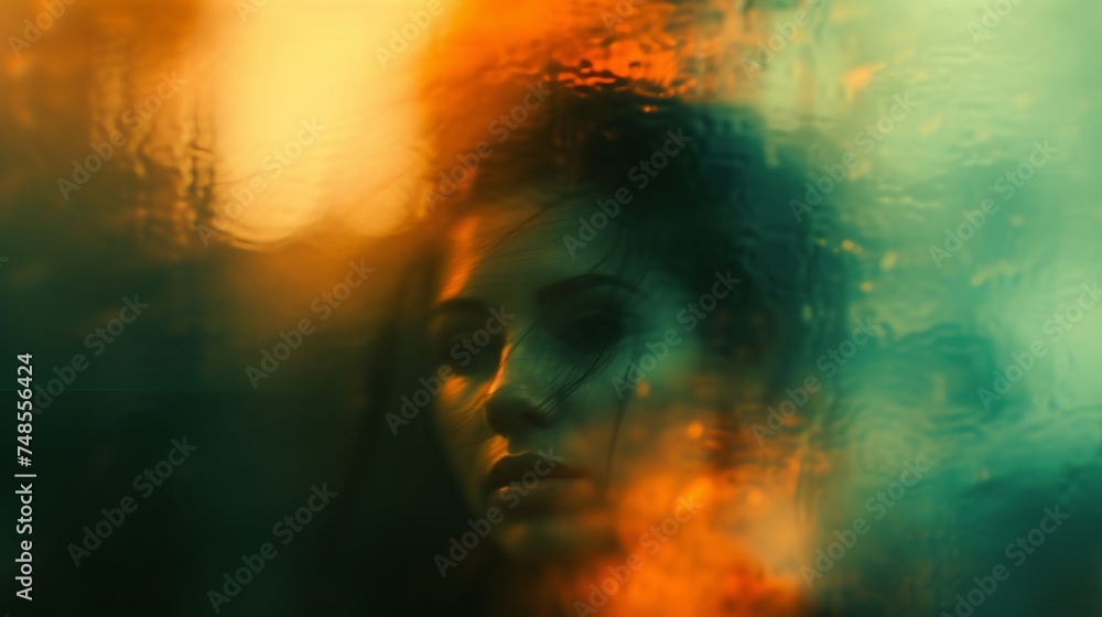 Obscured Suffering: As the world blurs around her, the depth of her ...