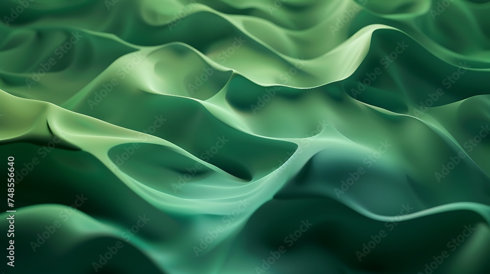 Obraz premium Green gradient abstract background. Generative Ai