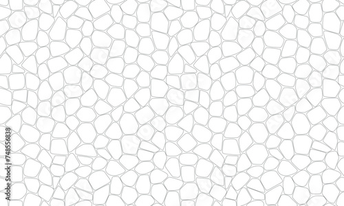 Fototapeta Naklejka Na Ścianę i Meble -  Pebble mosaic texture. Seamless stone pattern