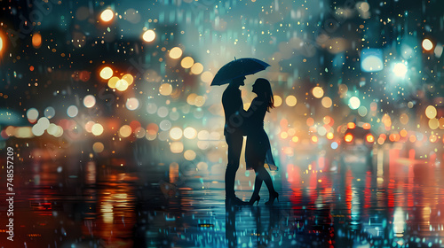 Generative AI, Unexpected Moments: Finding Love and Happiness in the Rain