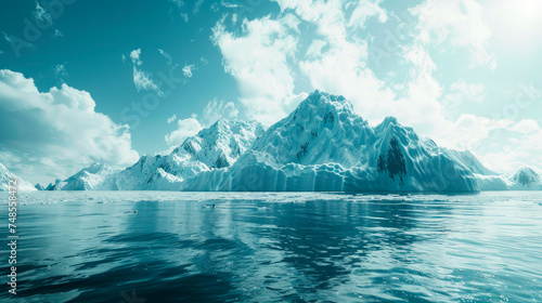 Nature winter arctic landscape with iceberg © graja