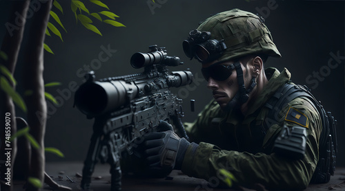 Soldier sniper Created With Generative Ai