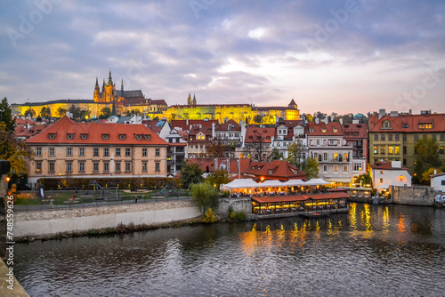 Czech Republic. City of Prague. River. Locks photo