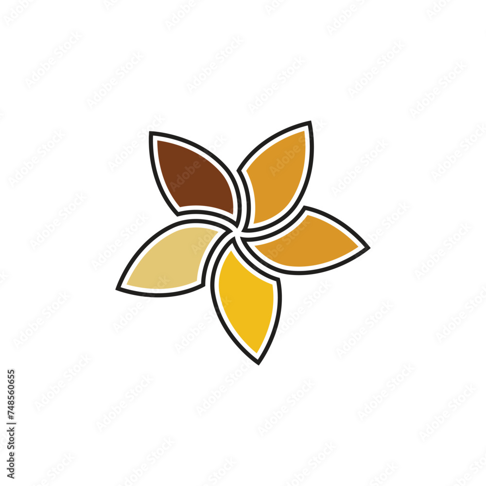 Flower plumeria logo vector element symbol design Flower plumeria logo vector element symbol design