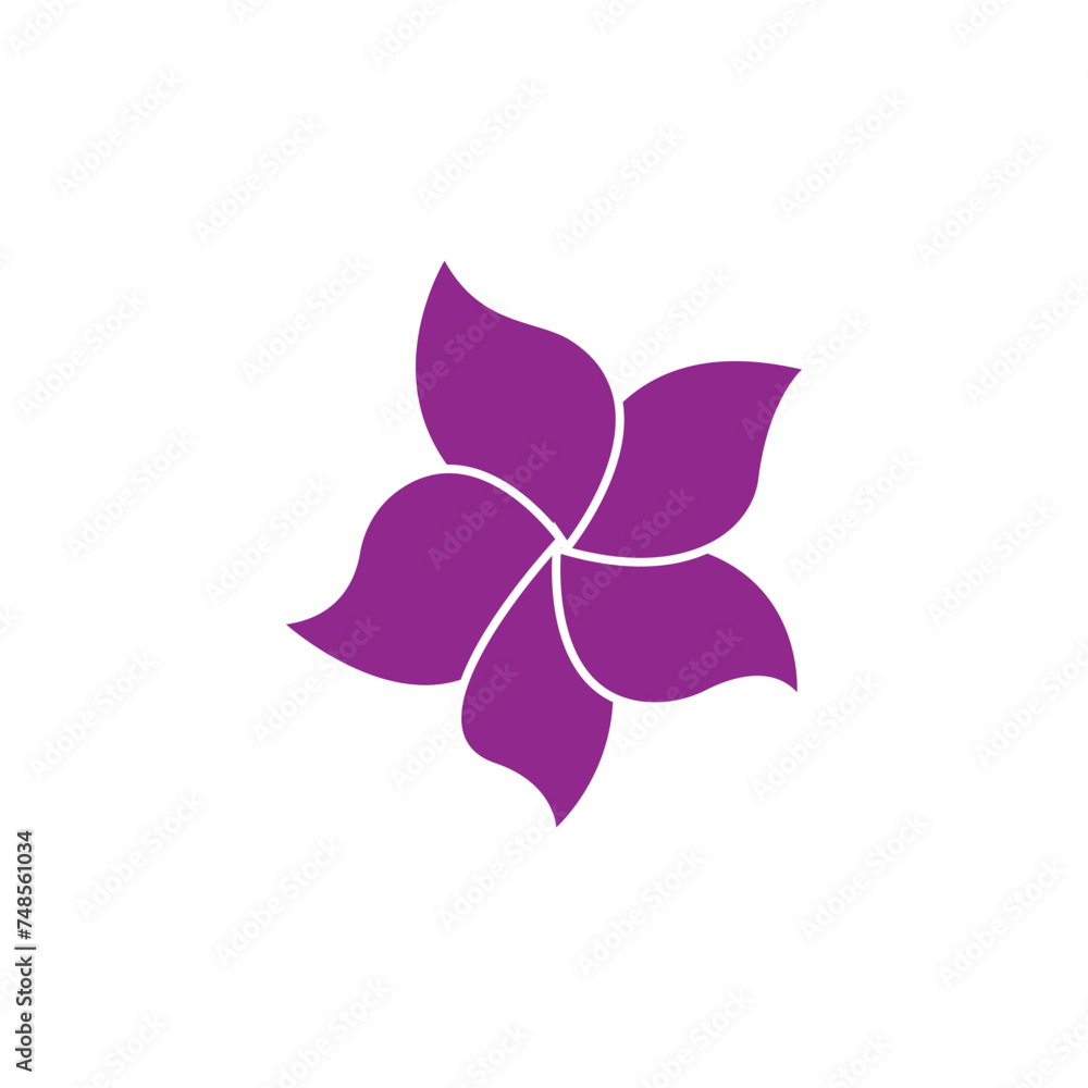 Flower plumeria logo vector element symbol design