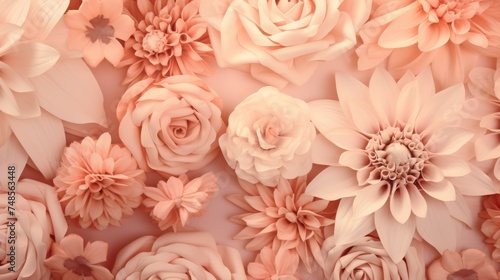 Abstract natural background with flowers with a place to copy text, logo, design elements. Women's Day, Valentine's Day and romantic anniversaries.