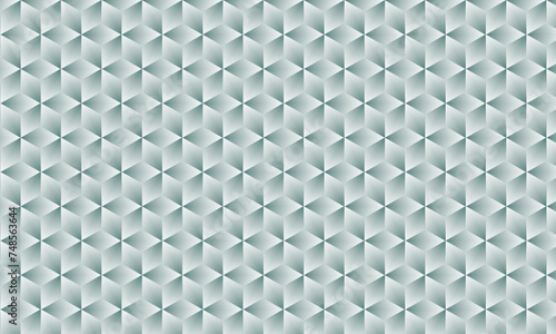 3D realistic white and black gradient pattern. Modern cube texture. seamless pattern Background. Repeating tiles. Triangular volumetric elements of different random size. 3D illustration. EPS 10