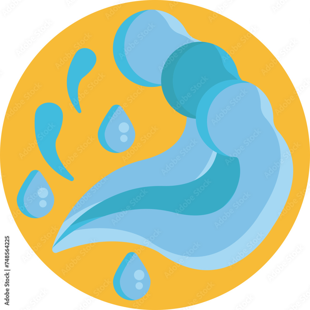 Representing the zodiac sign Aquarius, the Water icon in Astrology features the symbol of the Water Bearer.