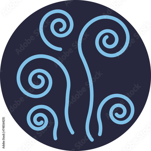 Representing the element of water within the realm of astrology, the Water icon in the Astrology category symbolizes the zodiac sign Aquarius