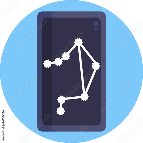 This icon encapsulates the iconic Scales of Libra, a cosmic representation of the sign's commitment to fairness and decision-making.