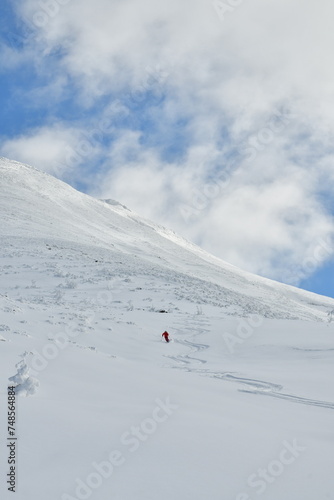 Skiing Mt. Biei Fuji Hokkaido Japan Blue Sky photo