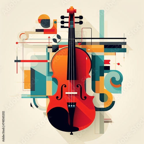 abstract background with violin